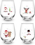 Joymaking Christmas Wine Glasses, C