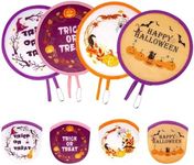 4 Styles Halloween Round Foldable Hand Fan Japanese Foldable Fan Style Handheld Foldable Compact Cooling Fans,Round Folding Fan for Outdoor Games,Xmas Decoration,Festival,Party Favors,Travel,Events