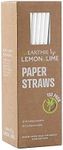 Lemon & Lime Eco Paper Straws 100-Pieces, White