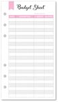 Set of 90 Sheets Expense Tracker, 6-Hole Punched Budget Sheets for A6 Budget Binder, 3 3/4" x 6 3/4"