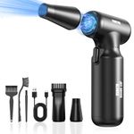 Compressed Air Duster,Turbo Jet Blower,Portable Air Duster,Electric Cordless Jet Fan 300000rpm,3 Gear Speed- Mini Jet Blower for Cleaning Computer dust,Camping,Outdoor,Car,Home