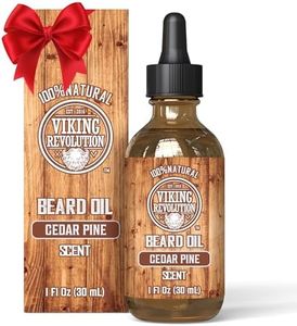 Viking Revolution Cedar and Pine Beard Oil for Men - Natural Argan and Jojoba Beard Softener, Conditioner for Strengthening and Moisturizing (1 Pack)