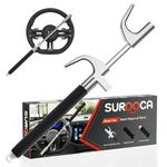SURDOCA Multifunction Steering Wheel Lock – High Security Anti Theft with Window Breaker – Universal Car Wheel Lock – Easy Installation Fit for Auto Truck SUV Van