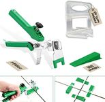 KMS Tile Leveling System 1/8’’ Kit, Set Includes 300 tile spacers clip, 100 tile wedges & 1 Plier – Premium DIY & Easy to use for Professional Tile & Stone Installation (tile spacers 1/8 inch)