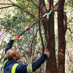 HAUTMEC Telescopic Anvil Loppers 70-95cm – Heavy Duty Pruning, 5cm Cut