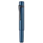 Hongdian M2 Black Forest Mini Fountain Pen, Medium Soft Nib & Sleek Shape Aluminium Short Pocket Travel Pen (Midnight Blue)