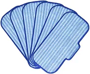 Newbealer 6 PCS Replacement Microfiber Pads for Steam Mops (NB603C NB602N) - Durable, Washable, and Reusable for Hardwood, Laminate, Tile, and Ceramic Flooring, Blue-White