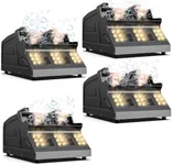 DazzlingStage 2000W Fog Machine, 3 IN 1 Fog Bubble Machine with 2 Bubble Fans, 7 CH RGB 18 LED Lights Smoke Bulle ALL IN ONE Machine, Fog Machine for Party, Festival, Birthday, 4 Pack