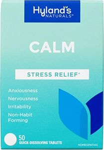 Hyland's Calm Tablets, Anxiety and Stress Relief Supplement, Natural Relief of Anxiousness, Nervousness, and Irritability, 50 count