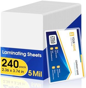 KTRIO 240 Pack Thermal Laminating Pouches 5 Mil, Hold 2 x 3.5 in Business Card Laminating Paper for Laminator, Clear Card Lamination Pouches Protection 2.36 x 3.74 in,ID Badge,Name Tag,Office & School