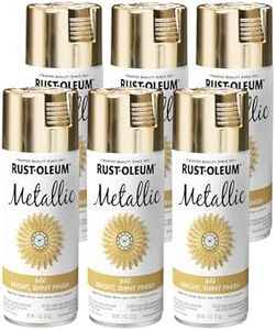 Rust-Oleum 1910830-6 PK Specialty Metallic 1910830 Spray Paint 11 Oz, Gold, 6 Pack
