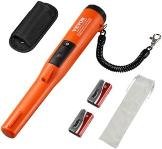 VEVOR Metal Detector Pinpointer, IP68 Fully Waterproof Handheld Pin Pointer Wand, 11.4 cm Detection Depth, 3 Modes, Professional Treasure Hunting Probe with Holster and 9V Battery, for Adults and Kids