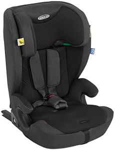 Graco Energi i-Size R129, rehausseur à harnais 2-en-1 ISOFIX avec attache supérieure, de 76 à 150 cm (de 15 mois jusqu'à environ 12 ans), face à la route, noir, Midnight