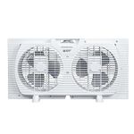 BEYOND BREEZE 9" Twin Window Fan, 2-Speed Expandable Dual Window Fan with Reversible Airflow Blades, Manual Controls