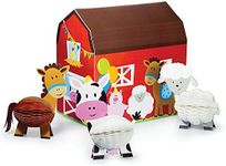 Creative Converting Farmhouse Fun Centerpiece with 3D Barn & Honeycomb Animals (4 Piece) (Two-Pack)