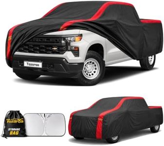 Truck Car Cover Custom Fit Silverado 1500 Crew Cab Short Bed(5.7'-5.8') 1998-2026, 100% Waterproof All-Weather Car Covers, Outdoor Full Exterior Cover with Winter, Sun, Rain and UV Protection