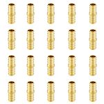 （Pack of 20) EFIELD PEX 3/4 INCH BRASS COUPLINGS CRIMP FITTINGS FOR PEX PIPING(NO LEAD)-20PCS