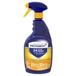 Microban 24 Disinfectant Spray, Bathroom & Floor Cleaner, 24 Hour Sanitizing and Antibacterial Spray, Citrus Scent, 946ml