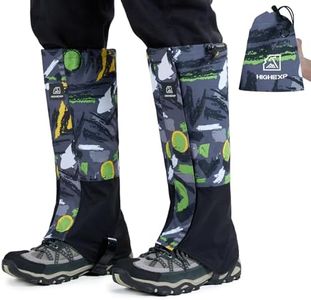 HIGH EXPERIENCE Leg Gaiters 100% Waterproof Adjustable Shoe Snow Boot Guard Gators for Hiking Shoe Cover Hunting Snowshoeing Climbing Walking for Women Men (Gray Graffiti)