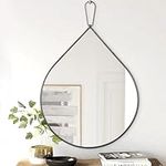 FEUFOAM Wall Hanging Mirror 26 X 18 Inch Teardrop Shaped Mirrors with Metal Frame Bronze Wall Mirrors Decorative for Bathroom Living Room Vanity Home Decor