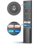 Loutoc Replacement Voice Remote for Samsung, Universal for Samsung QLED Crystal UHD 4K Smart TVs (BN68-11645A BN68-11645G BN68-11645D BN68-13842D BN68-13842H)