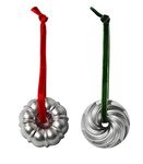 Nordic Ware Bundt Ornament Set, Silver, 2-Pieces