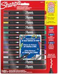 Sharpie Creative Marker Acrylic Paint Pens | Water-Based Paint Markers | No-Bleed Ink Writes on Most Surfaces | Bullet Tip | School & Revision Supplies | Assorted Colours | 12 Count