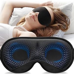 Masque de Nuit,Umisleep 3D lesté Masque de Sommeil pour Homme et Femme, Cache Yeux pour Dormir 100% Bloquant la lumière pour les Cernes et les Yeux Secs,les Maux de tête et les Migraines