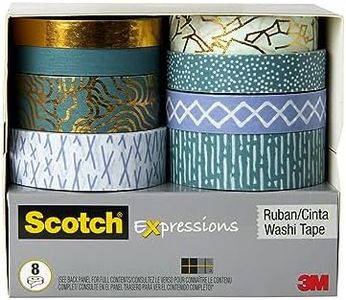 Scotch Expressions Washi Tape, 8 Rolls/Pack (C1017-8-P6)