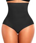 Shapewear Tummy Control Underwear Women High Waisted Body Shaper Panties Seamless Waist Trainer Shaping Panty (#02 Black (No Bones),XX-Large)