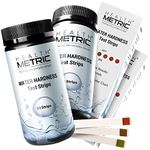 Health Metric Pro Water Hardness Test Strips | Quick & Easy Hard Water Testing Kit for Water Softener Dishwasher Well Spa and Aquarium | 2 x 50 Tester Strips | Calcium and Magnesium Total Hardness