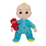 CoComelon Official Musical Bedtime JJ Doll, Soft Plush Body Press Tummy and JJ Sings Clips from Yes, Yes, Bedtime Song, ™ Includes Feature Plush and Small Pillow Plush Teddy Bear Toys for Babies