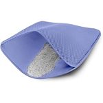 Simonpac Cat Litter Mat 16 in x 20 in Litter Mat Double Layer Open Edge Design, Waterproof Urine Proof Trapping, EVA Material, Durable, Washable, Cat Litter Box, Cat Litter Tray (Medium, Blue)