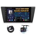 EONON 4GB+64GB Android 14 Car Stereo for BMW 3 Series E90 E91 E92 E93 (2005-2013), 9 Inch IPS Touch Screen Radio, Wireless CarPlay Android Auto, DSP, Supports Heated Seats-E90X7A(Upgraded E90X7)