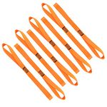 XSTRAP Standard 8PCS Soft Loop Tie-Down Straps 1-1/16 x 18 inches 3600LB Breaking Strength, Loops for Securing Trailering of Bikes, ATV, UTV, Motorcycles, Scooters, Dirt Bikes, Lawn Equipment, Orange