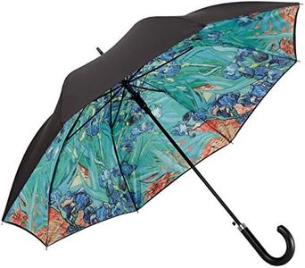 VON LILIENFELD Paraguas de Iluvia Largo Clásico Automático Grande Arte Vincent Van Gogh: Lirio Doble Revestimiento