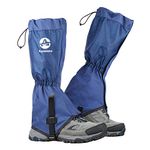 Pasanava Footwear Gaiters Waterproof and Adjustable Snow Boot Gaiters One Size for Hiking,Walking,Hunting,Backpacking and Outdoor Climbing for Men and Women Blue