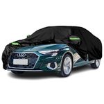 Qnmittry Waterproof Car Covers Compatible with 2013-2024 Audi A3/S3, All Weather Custom-fit Car Cover with Zipper Door for Rain Snowproof UV Windproof Protection All Weather Car Cover