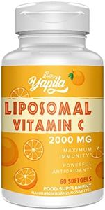 Cápsulas de Vitamina C Liposomal 2000 mg, Máxima Absorción, Vitamina C Altamente Concentrada, Ascorbato, Suplemento Antioxidante, Libre de Soja