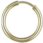 Mens 9ct gold plain sleeper 18 x 2mm