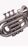 Queen Brass Bb Pocket Trumpet for Beiginners with Bb Slide Case, 7C Mouthpiece & Hard Carrying Case in Silver Chrome Finish, Student Gift for Thanksgiving, Christmas, Easter (Silver)