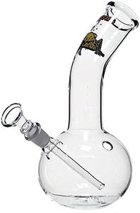 Bullfrog - Bong con pancia e stampa, 25 cm, 14,5 mm, collezione Head&Nature