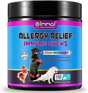 Dog Allergy Relief Immune Chews for Dogs Chews Omega-3 Dog Health Skin Itchy Relief Support Care Chewables Treats Supplement, Pack of 150pcs, for All Ages All Breeds