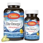 Carlson Elite Omega-3 Gems, Norwegian, 1,600 mg Omega-3s, 90 + 30 Soft Gels