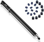 Bargains Depot Stylus Pens 2 in 1 Black Touch Screen Pen for iPhone, Ipad, iPod, Tablet, Galaxy and More with 20Pcs Rubber Tips