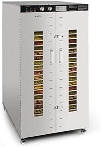 Klarstein Master Jerky 16 Food Dehydrator - Dehydrator, Food Dehydrator, Dehydrator Food Dryer, 5850 W, Variable Temp 40-90°C, 15h Timer, DigiSet Control, Stainless Steel Housing, Silver, 24 Bays