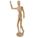 US Art Supply Wood 12 Artist Drawing Manikin Articulated Mannequin with Base and Flexible Body - Perfect For Drawing the Human Figure (12 Male) by US Art Supply