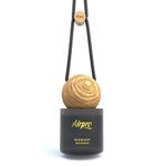 Airpro Wooden Hanging Car Air Freshener - Midnight Reverie | Long Lasting Woody Spicy Car Perfume | Premium Hanging Car Air Freshener with Wooden Diffuser 8 ml