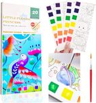 SHUTTLE ART Pocket Watercolor Book, Pocket Watercolor Painting Book, DIY Watercolor Painting Book with Paint Watercolor Painting Bookmarks with 1 Paint Pens for Kids Adult Beginners