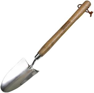 Spear & Jackson GARDEN HAND TROWEL - STAINLESS STEEL BLADE, LONG HARDWOOD HANDLE SJ-5010TR Silver 12-Inch